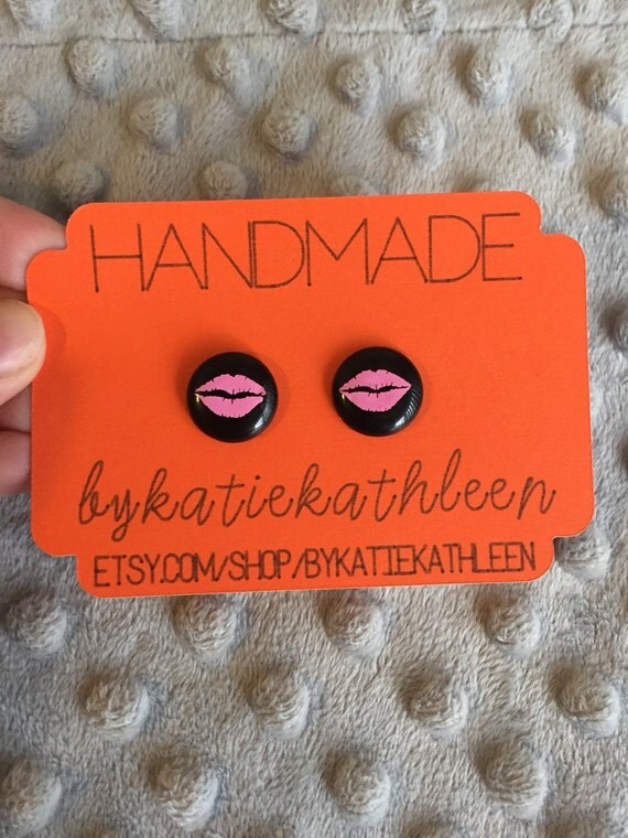 Items similar to Lip Earrings PICK COLOR Lightweight Stud Earrings Kiss