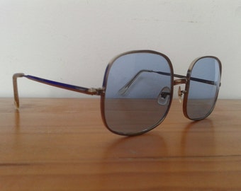 Vintage 60s sunglasses by " Correna Foreign", 70s Oversize sunglasses,blue hippie sunglasses, retro sunglasses, big lenses,