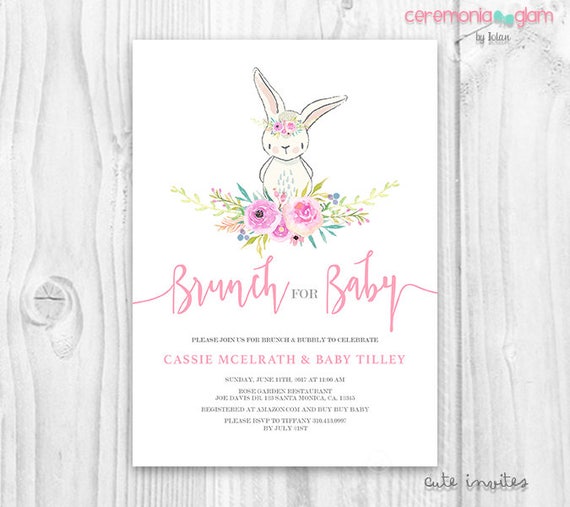 Free Bunny Baby Shower Invitations 4