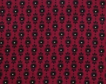 Reserved Cotton Fabric / Cotton Calico Fabric / Red Calico Fabric / Vintage Calico Fabric / Red Floral Fabric / Floral Fabric / Quilting Fab