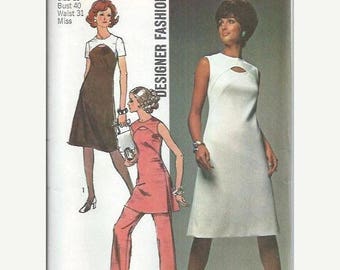 ON SALE Simplicity 9253 Designer Fashion Dress Pattern, Simplicity 9253, Size 14, UNCUT