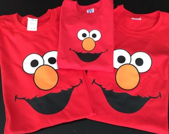 Elmo Birthday Shirts - Elmo shirt - adult elmo shirt - Kid elmo shirt