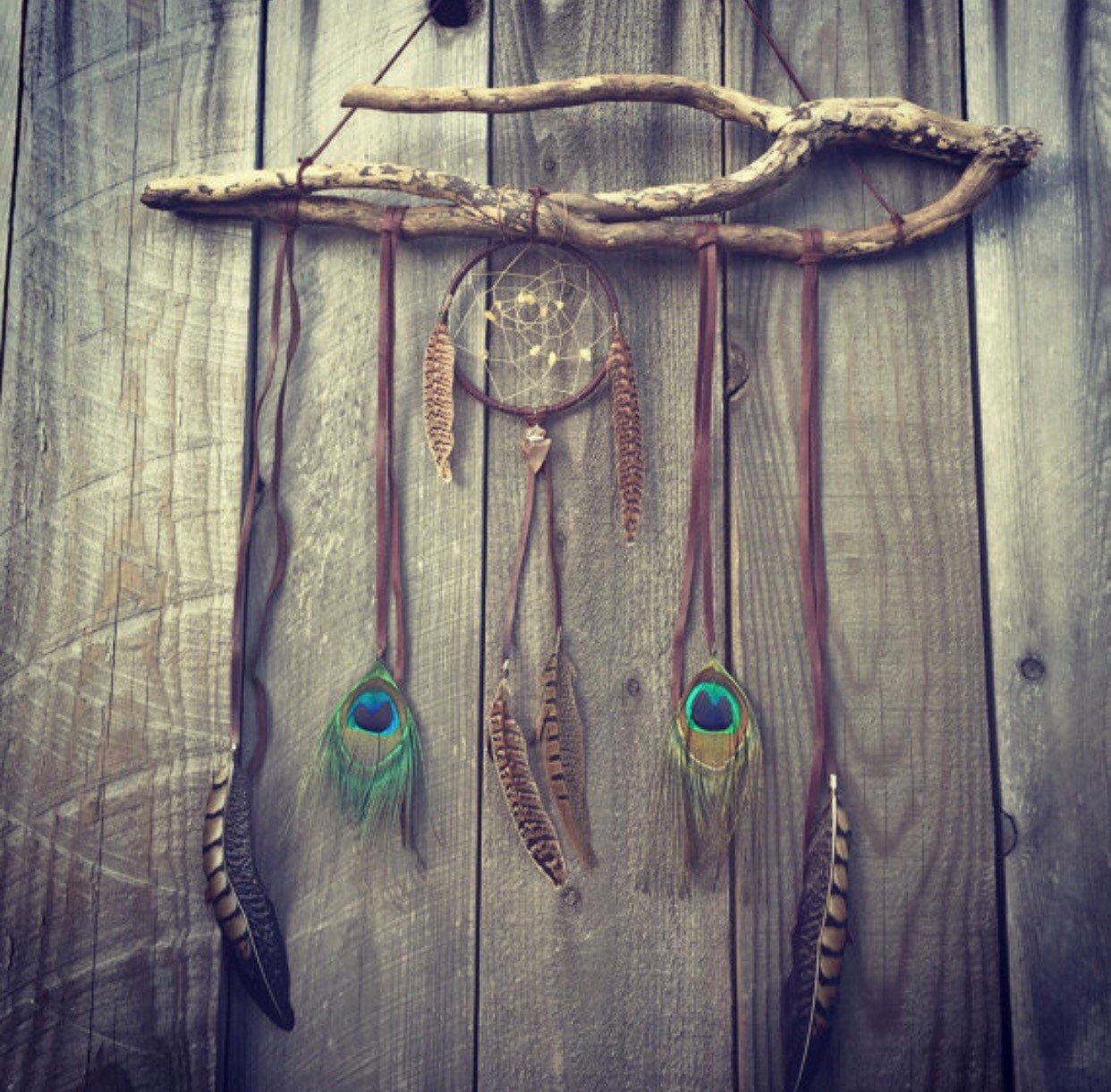 DreamCatcher Boho Wall Hanging And Decor Feather Wind Chime