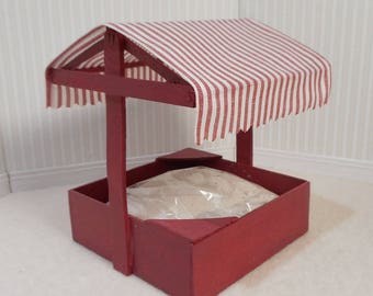 Dollhouse miniature 1:12 scale covered Sandbox