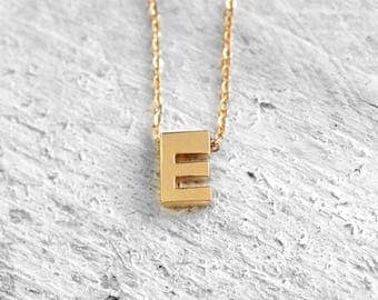 TINY INITIAL Necklace with Initial | gold