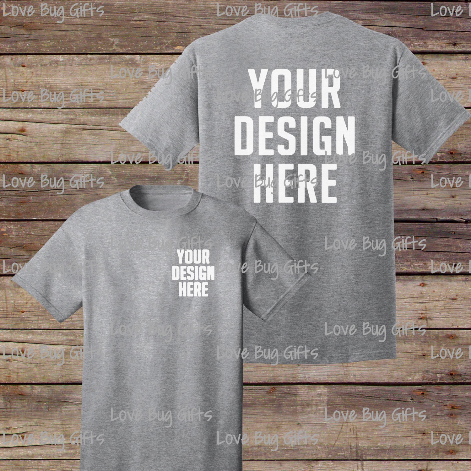 heather gray t shirt mockup