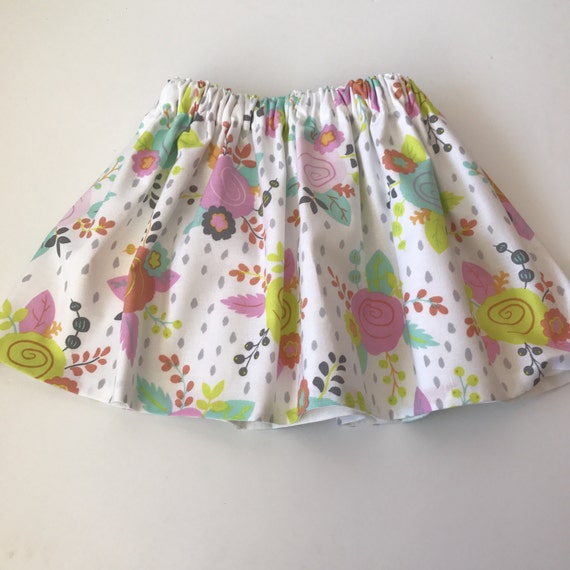 Funky Floral Baby Skirt... mint Flower Skirt... Mint Floral