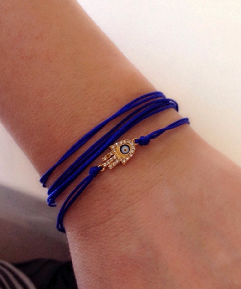 Cobalt Blue String Evil Eye BraceletBlue Evil Eye