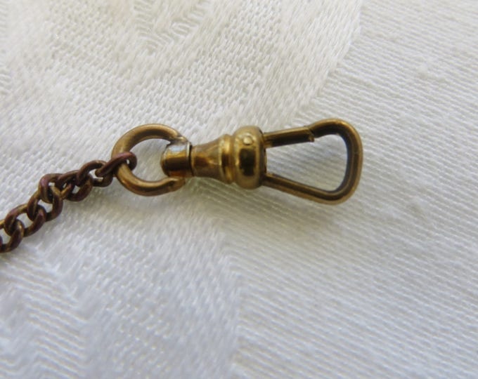 Antique Belt Clip Watch Fob, Gold Filled, Swivel Watch Clip, Vintage Watch Fob