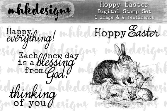 Hoppy Easter Digital Stamp Set