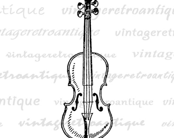 Violin Digital Image Download Collage Sheet Antique Music Artwork Printable Graphic Jpg Png Eps HQ 300dpi No.3753