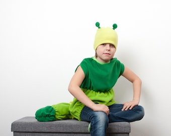 Green Caterpillar Costume, Halloween Costume, Party Costume, Halloween Costume for Boys or Girls, Toddler Costume