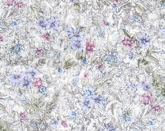 Floral Fabric, Spring Fabric, Easter Fabric, Flowers, Lavender, Blue, RoseQuilt Fabric,