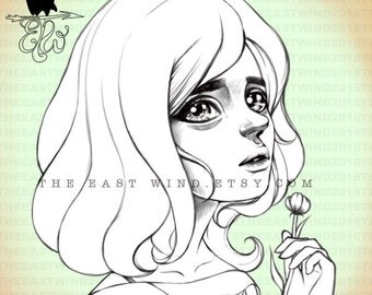 Digital stamp- 'look'- 300 dpi 2 JPEG/PNG files - MAC0355