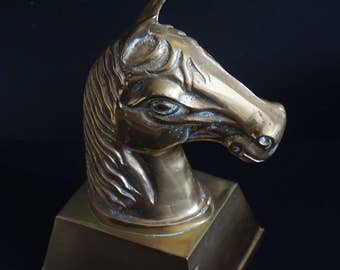 FREE SHIPPING, Vintage, Large Brass Horse Head