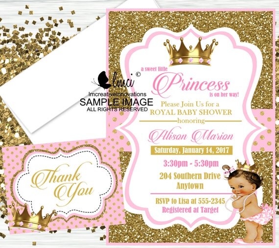 Royal Princess Baby Shower Invitation Little Princess