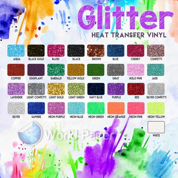 Glitter HTV 12x20 Sheets Glitter HTV Sheets Glitter Sheets
