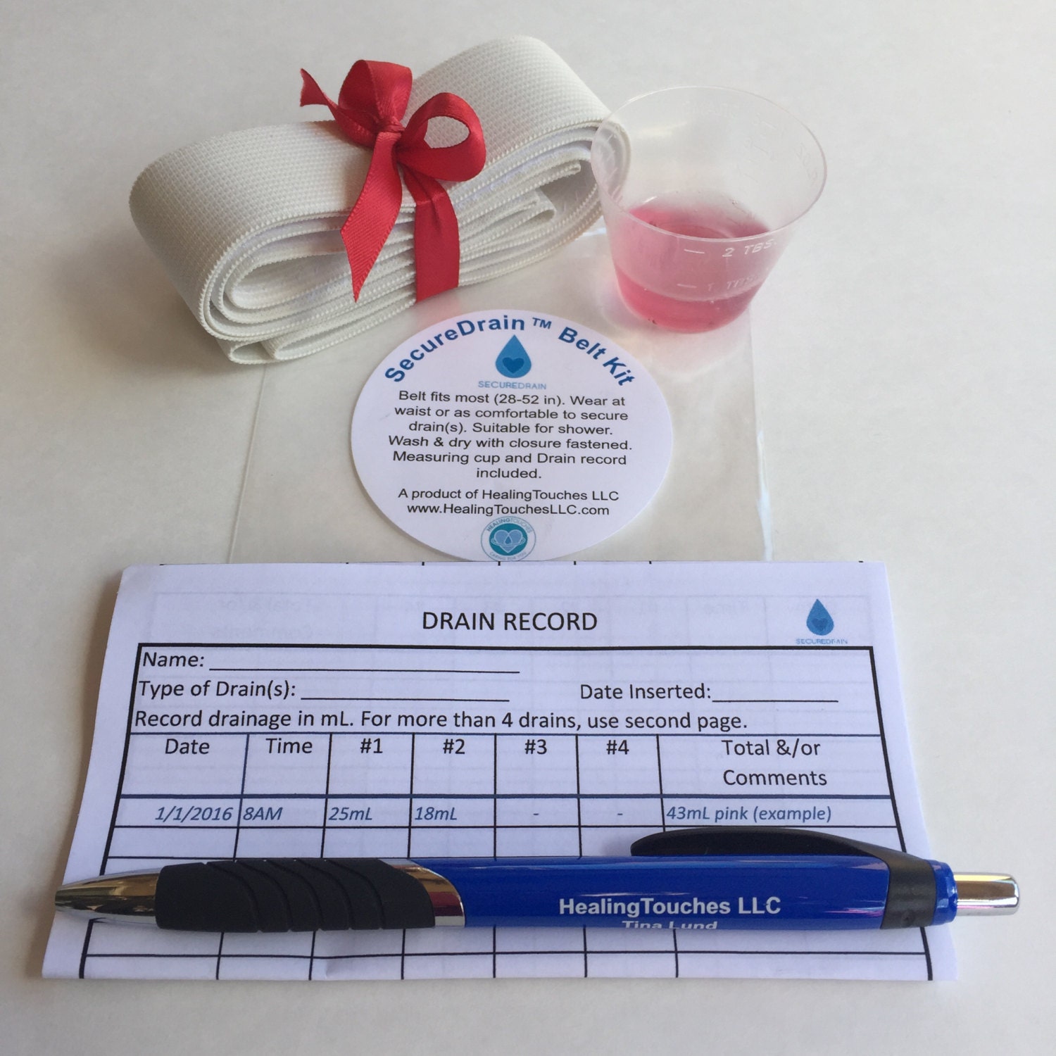 Mastectomy JP Drain Care SecureDrain Belt KIT Post Surgery