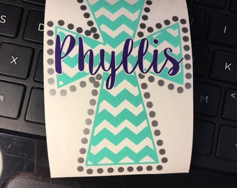 Yeti Cup Decal | Car Decal | Yeti Decal | Decal for Yeti | Car Window Decal | Car Sticker | Chevron Cross | Chevron Decal | Yeti Cup