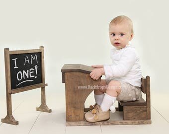 READY TO SHIP*see details! School Desk and Chalkboard prop set 1-3 years old baby photography newborn vintage prop