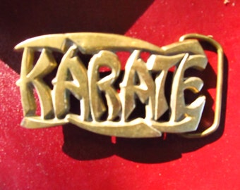 Vintage Brass Karate Buckle - Karate Brass Buckle