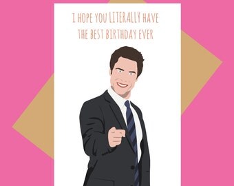 Birthday Card - Parks and Recreation card - Chris Traeger literally
