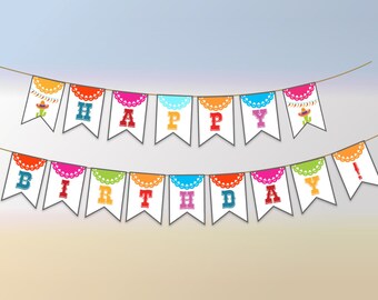 Fiesta Party Banner, Printable Fiesta Banner, Fiesta Birthday Banner, Fiesta Birthday Party Banner, Instant Download, DIY