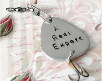 Personalized Fishing Lure With Your Own Text - 9 Fonts Available - Funny Quote on Aluminum Fishing Lure - Gift for Dad - Gift for Husband