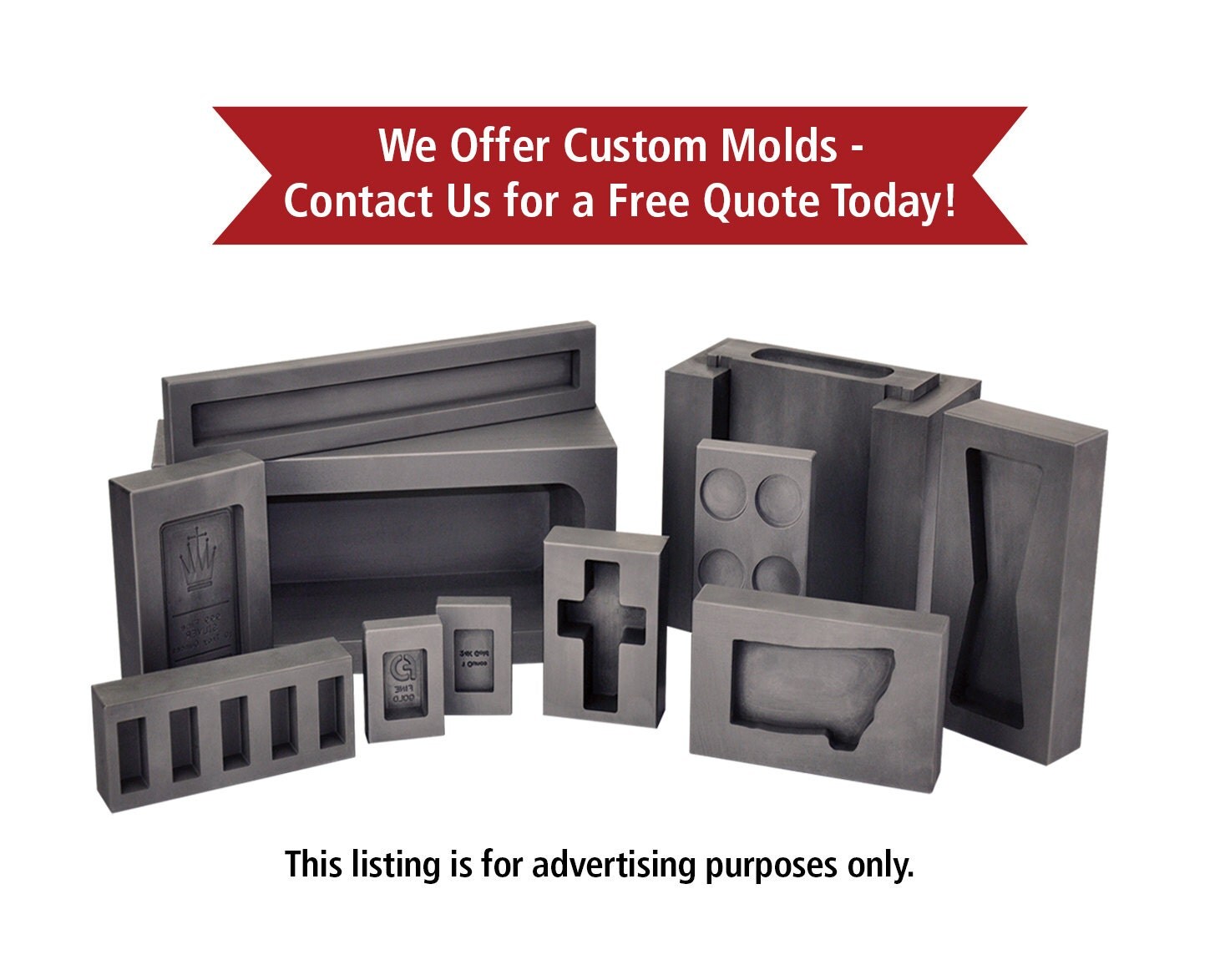 Design Your Own Custom Graphite Ingot Molds In Any Shape/Size