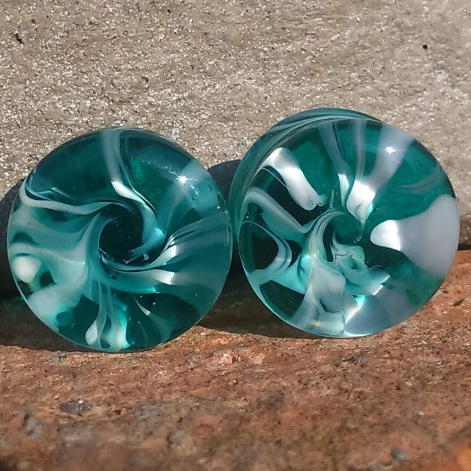 Premium Glass Ear Plugs Hand Melted Emerald