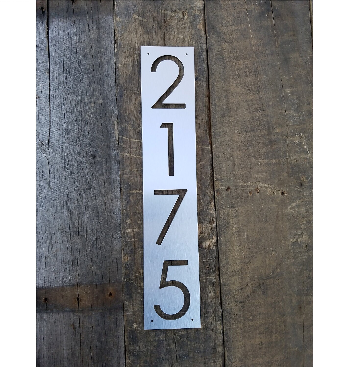 Address Numbers Brushed Metal Face Mailbox Apartment 4x4 Post