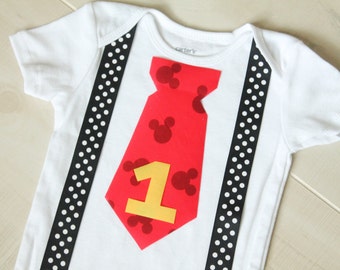 Mickey Mouse Birthday Outfit, Cake Smash Outffit