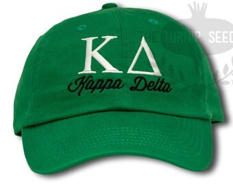 Kappa Delta Sorority Baseball Cap - Custom Color Hat and Embroidery.