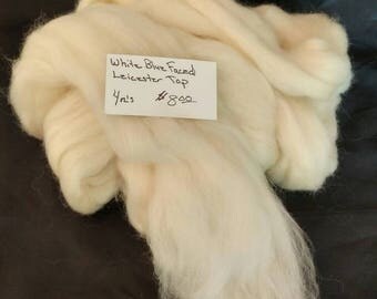 4 Oz's of white Blue faced Leicester Top