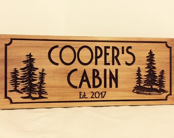 Cabin Signs, Personalized Wood Sign, Family Cottage Sign, Personalized Cabin Sign, Wooden Sign, Carved Signs, Engraved Plaques, Cabin Decor
