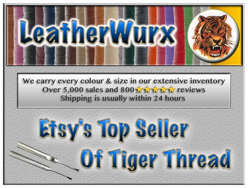 1.0mm Tiger Thread the BEST for Hand Sewing Leather Also