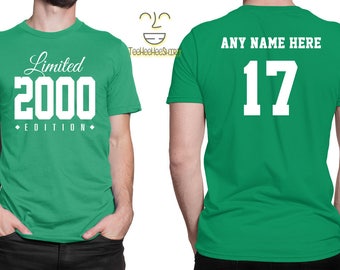 2000 Limited Edition Birthday 17th Birthday Party, 17th birthday tee, 17 years old, gift for a 17 year old