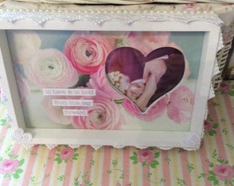 SALE Embellished To Have & To Hold Wedding Frame