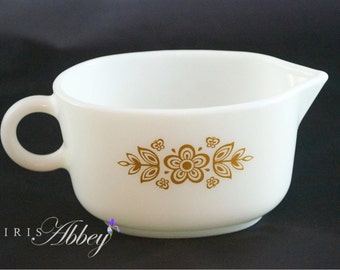 Pyrex Gravy Boat Butterfly Gold Pattern #77-B