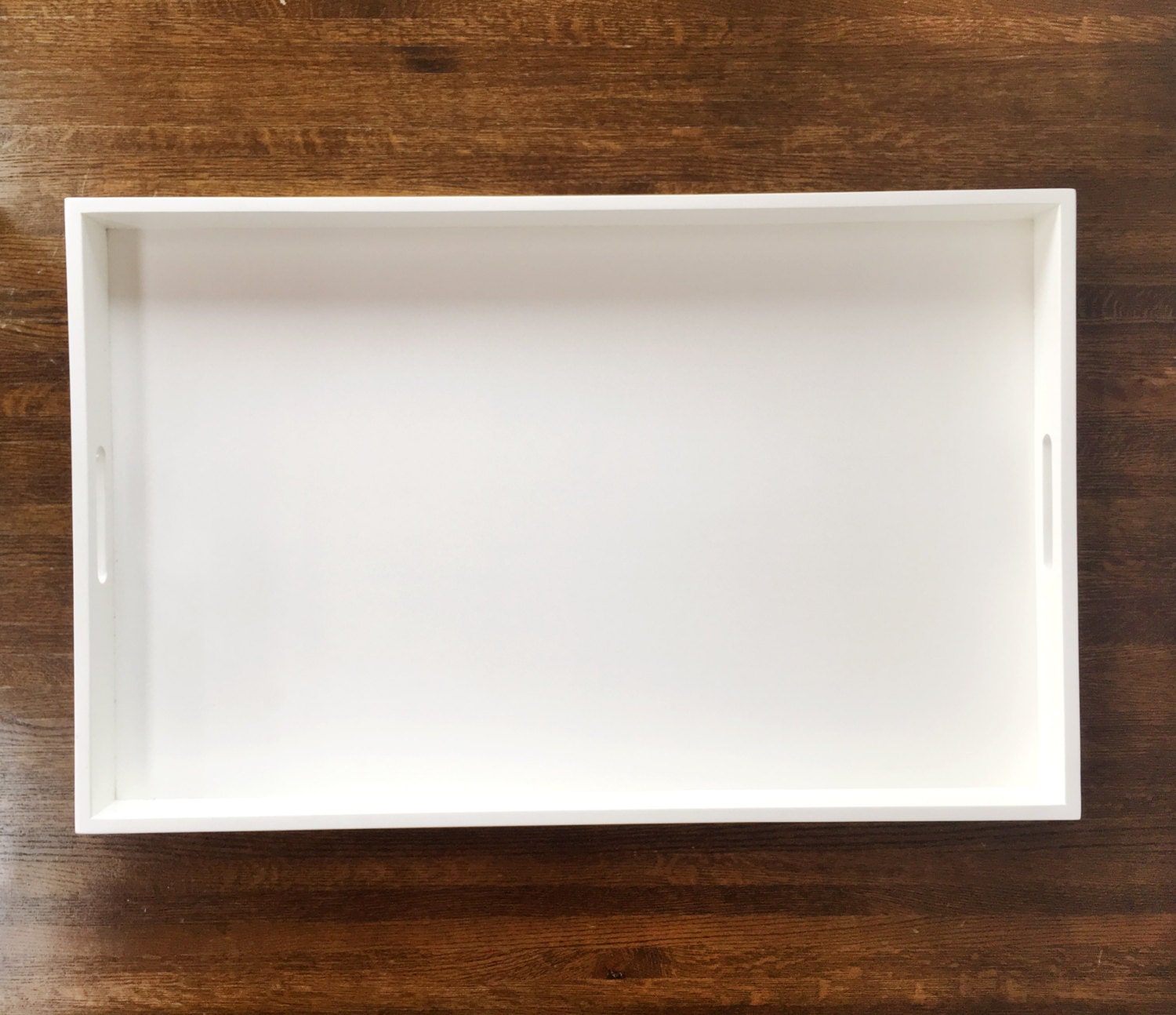 Large White Glossy Tray White Home Decor Serving Tray