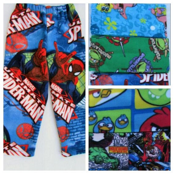 Boys pajamas/fleece pajamas/boys fleece pajamas/spiderman pajamas/ninja turtle pajamas/paw patrol pajamas/sponge bob/gift for boy/boys gift