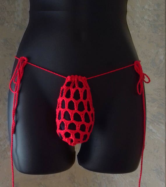Men Thongs G string Lace Net Sexy Original Lounge HOT Pool Bikini Swimwear Sexy Large Holes