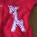 Vintage 1970s Baby Infant Red Velour Giraffe Sleeper! Size 12 months