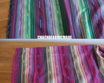 Mexican Fabric,Ethnic Fabric,Aztec Fabric,Multicolor Fabric,Gradient Color Fabric,Color Striped Fabric- Half Yard