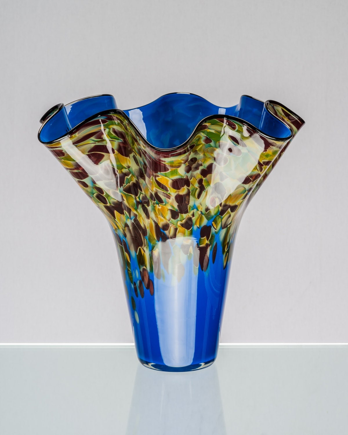 large fluted vase