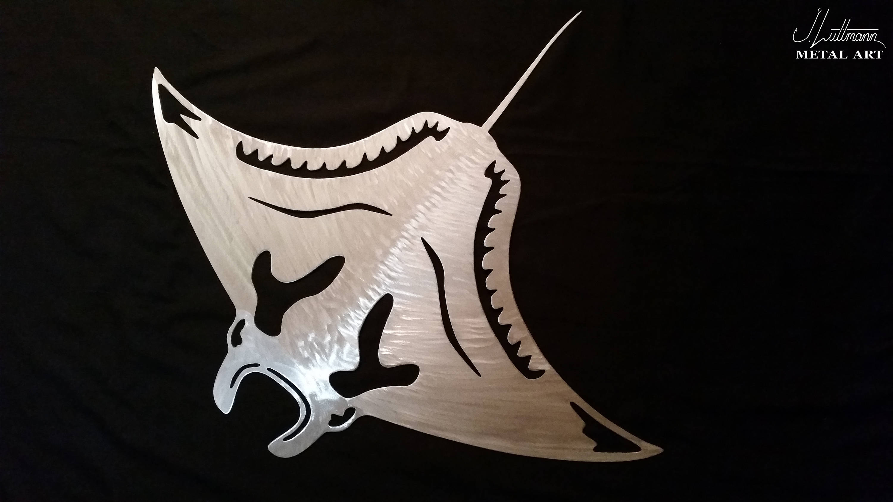 Manta Ray Metal wall art fish mount sculpture nautical