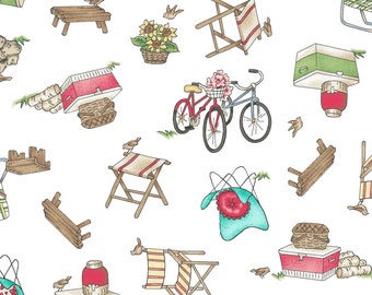 Roam Sweet Home Picnic 8222-W by Maywood Studio Cotton Fabric Yardage