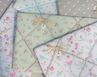 Lilymae Designs Fabric 40 x 60cm Handmade Memo Board - Notice Board - Kitchen - Office - Bedroom - Made in England