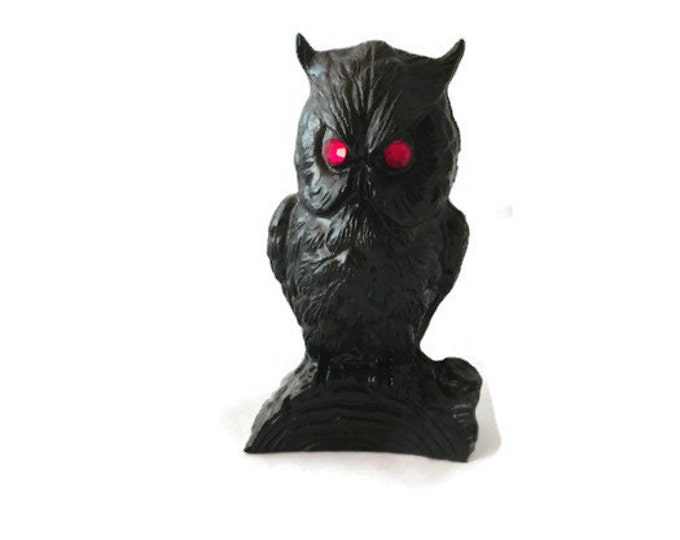 Vintage Coal Owl Figurine Handcrafted from Coal by V.C.P - Made in the USA - Collectible Owl,