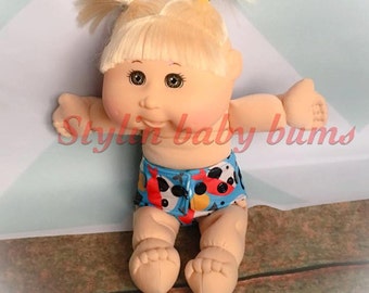Set of 3 baby doll cloth diapers- made to order- FREE SHIPPING